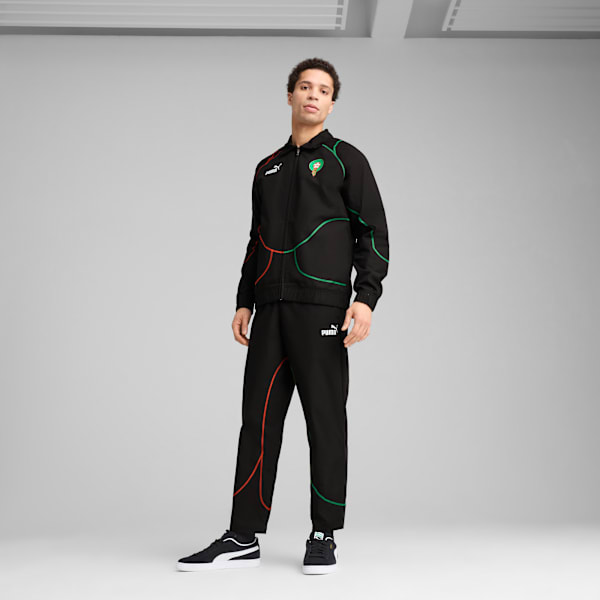 Morocco ftblStatement Track Pants Men, PUMA Black-PUMA Red-Archive Green, extralarge