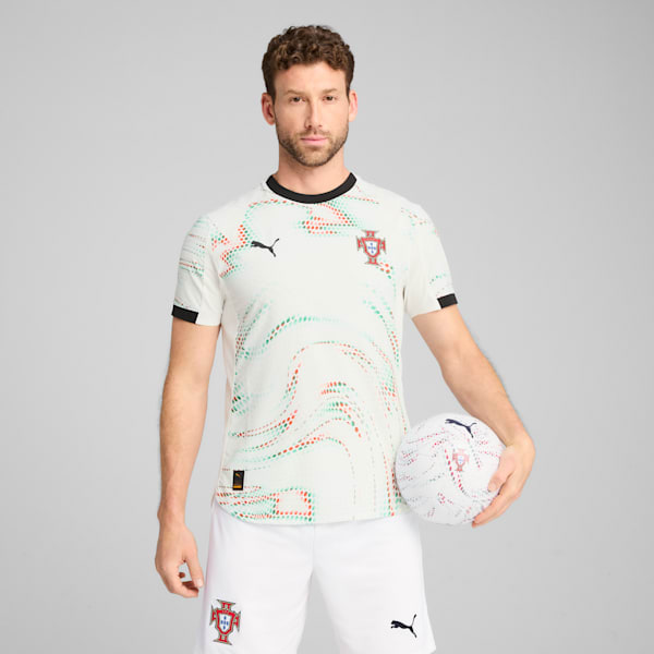 Portugal '25 Away Authentic Men's Soccer Jersey, PUMA White-PUMA Black, extralarge
