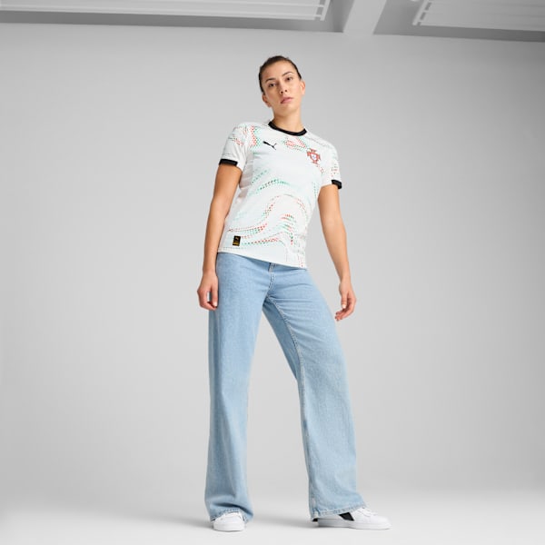 Portugal '25 Away Replica Women's Soccer Jersey, PUMA White-PUMA Black, extralarge
