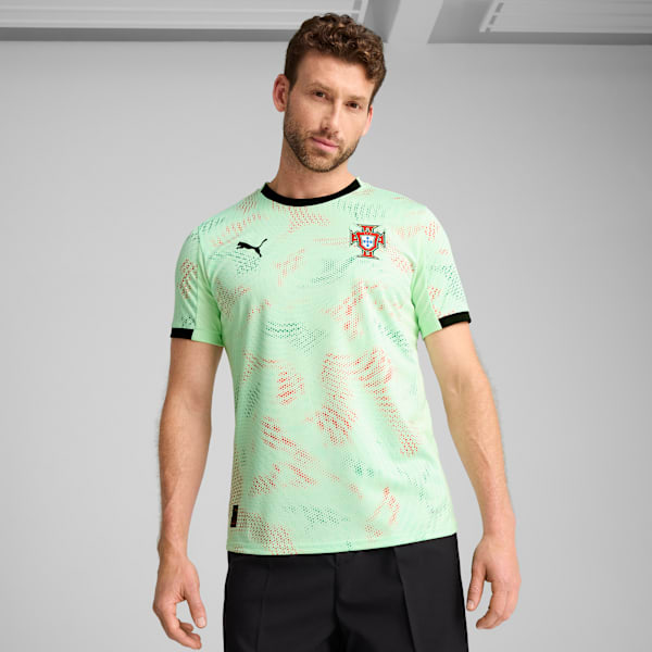 Portugal Women's Team 2025 Away Jersey Men, Fresh Mint-PUMA Black, extralarge