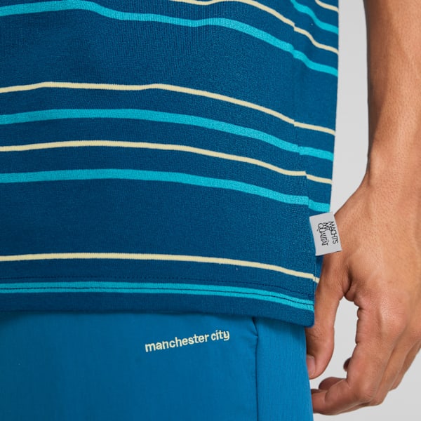 Manchester City MMQ Striped Tee Men, Sailing Blue-Tropical Blue, extralarge-GBR