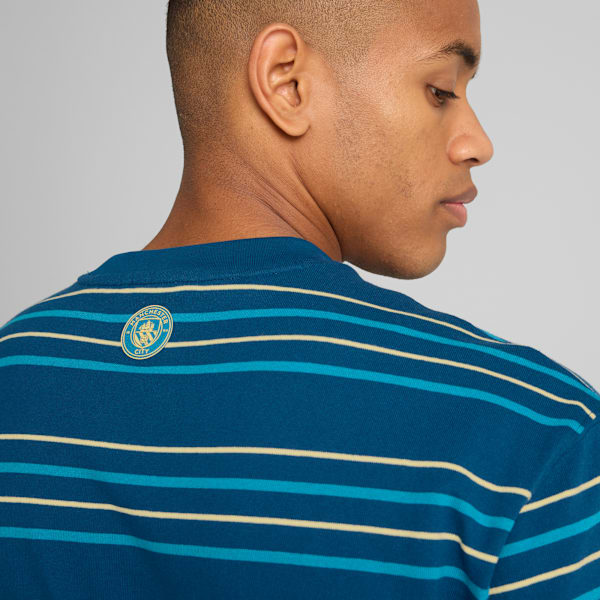Manchester City MMQ Striped Tee Men, Sailing Blue-Tropical Blue, extralarge-GBR