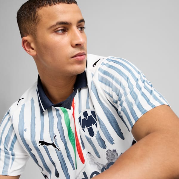 PUMA x KIDSUPER MTY Men's Sweat-Wicking Replica Jersey, PUMA White-Deep Navy, extralarge-IND