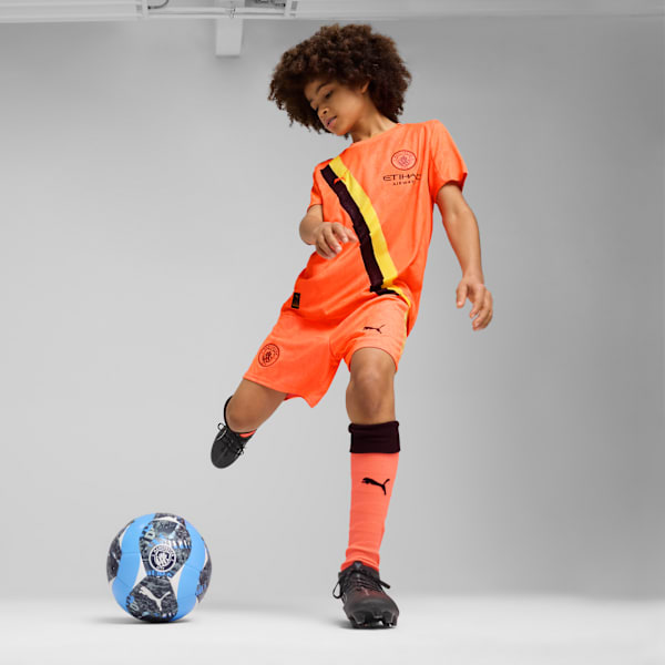 KIDSUPER x MANCHESTER CITY Shorts Youth, Neon Sun-PUMA Black, extralarge-GBR