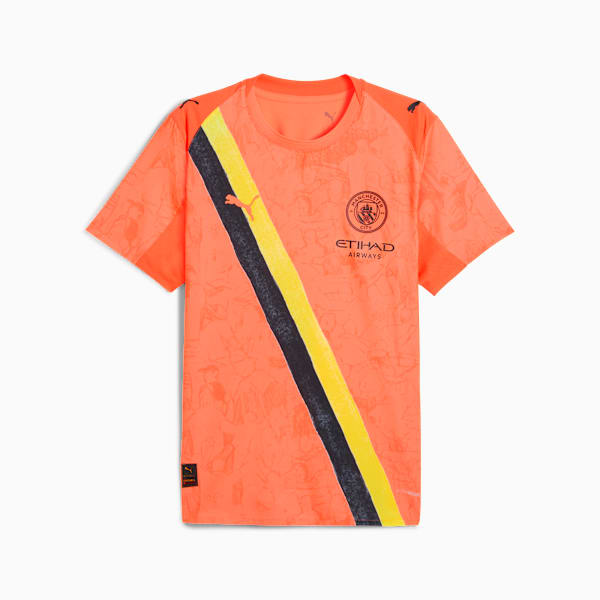 KIDSUPER x MANCHESTER CITY Authentic Jersey Men, Neon Sun-PUMA Black, extralarge