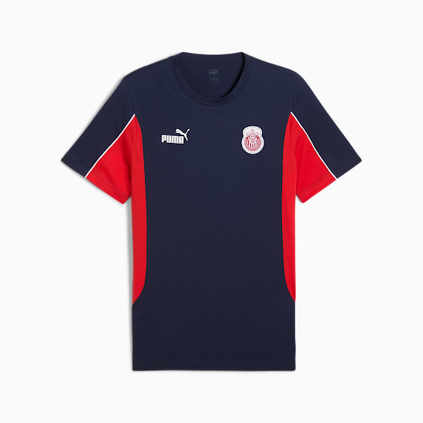 CHG ftblARCHIVE Men's Football Tee, PUMA Navy-PUMA Red, extralarge-IND