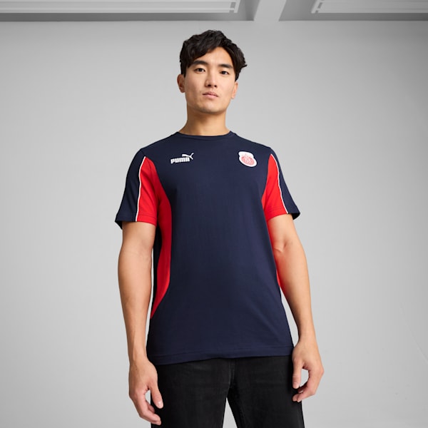 CHG ftblARCHIVE Men's Football Tee, PUMA Navy-PUMA Red, extralarge-IND