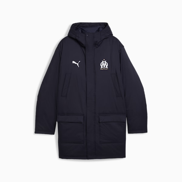 Olympique de Marseille Training Winter Jacket Men, New Navy-PUMA White, extralarge