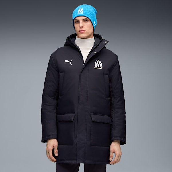 Olympique de Marseille Training Winter Jacket Men, New Navy-PUMA White, extralarge