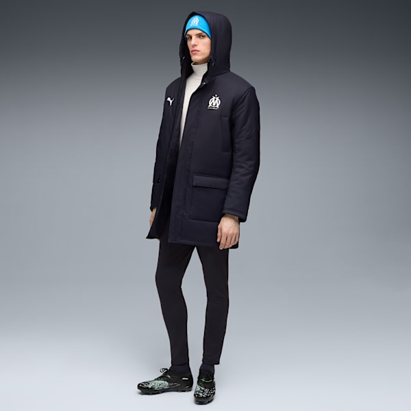 Olympique de Marseille Training Winter Jacket Men, New Navy-PUMA White, extralarge