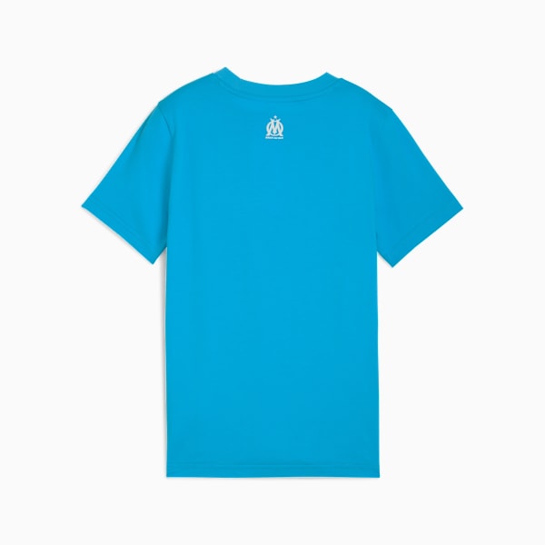 Olympique de Marseille FtblCulture Tee Youth, Bleu Azur-PUMA White, extralarge