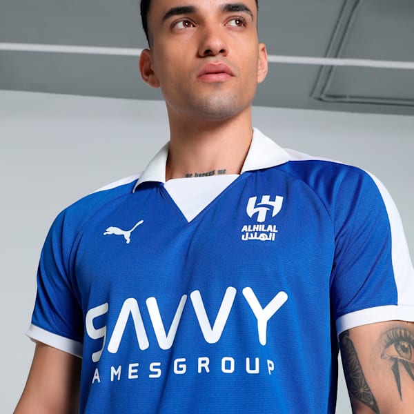 Al Hilal Saudi F.C. Anniversary Men's Football Jersey, Blue Intense-PUMA White, extralarge-IND