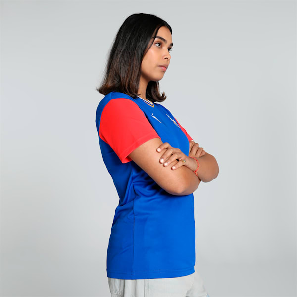 PUMA x DC 2024 Women's Fan Jersey, For All Time Red-Strong Blue, extralarge-IND