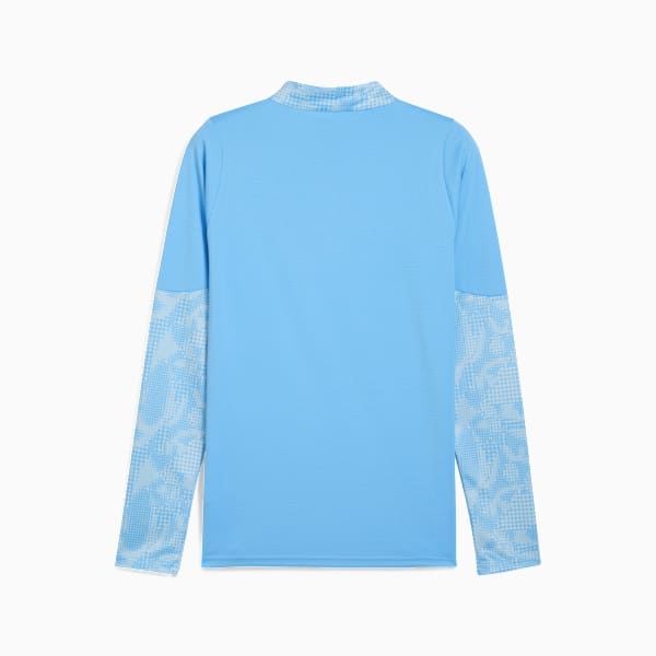 MCFC Men's Quarter-Zip Football Tee, Team Light Blue-PUMA White, extralarge-IND