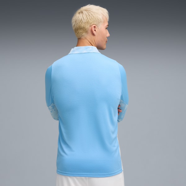 MCFC Men's Quarter-Zip Football Tee, Team Light Blue-PUMA White, extralarge-IND