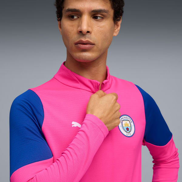 Manchester City Training Quarter-Zip Top Men, Fluro Pink Pes-Vivid Blue, extralarge-GBR