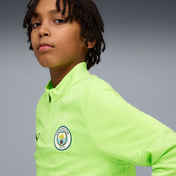 Manchester City Training Quarter-Zip Top Youth, Fizzy Apple-Blue Violet, extralarge-GBR