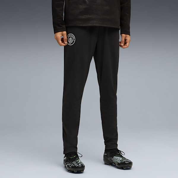 Manchester City Men's Slim Fit Training Pants, PUMA Black-PUMA Silver, extralarge-IND