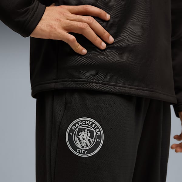 Manchester City Men's Slim Fit Training Pants, PUMA Black-PUMA Silver, extralarge-IND