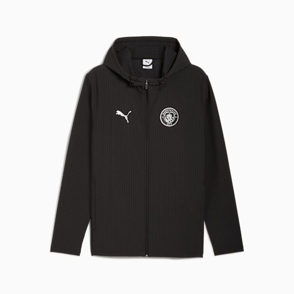 Manchester City Softshell Men’s Full Zip Training Jacket, PUMA Black-PUMA Silver, extralarge-IND