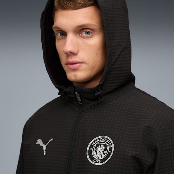 Manchester City Softshell Men’s Full Zip Training Jacket, PUMA Black-PUMA Silver, extralarge-IND