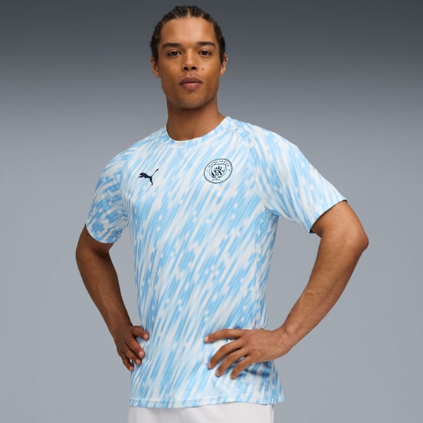 Manchester City Pre-match Jersey Men, Silver Sky, extralarge