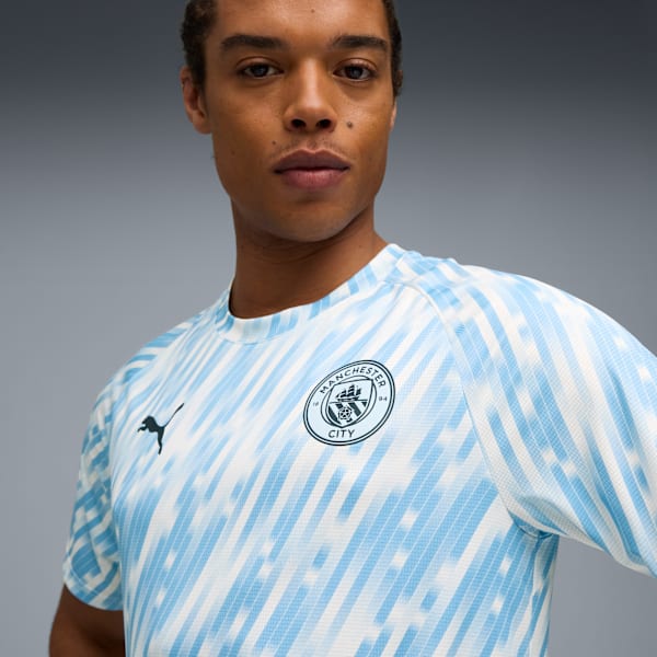 Manchester City Pre-match Jersey Men, Silver Sky, extralarge