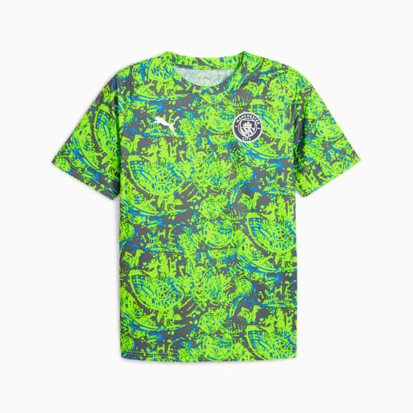 Jersey Manchester City Pre-match para hombre, Pro Green-Hyperlink Blue, extralarge