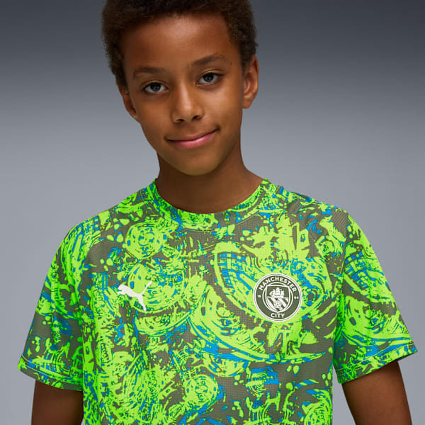 Manchester City Pre-match Jersey Big Kids, Pro Green-Hyperlink Blue, extralarge