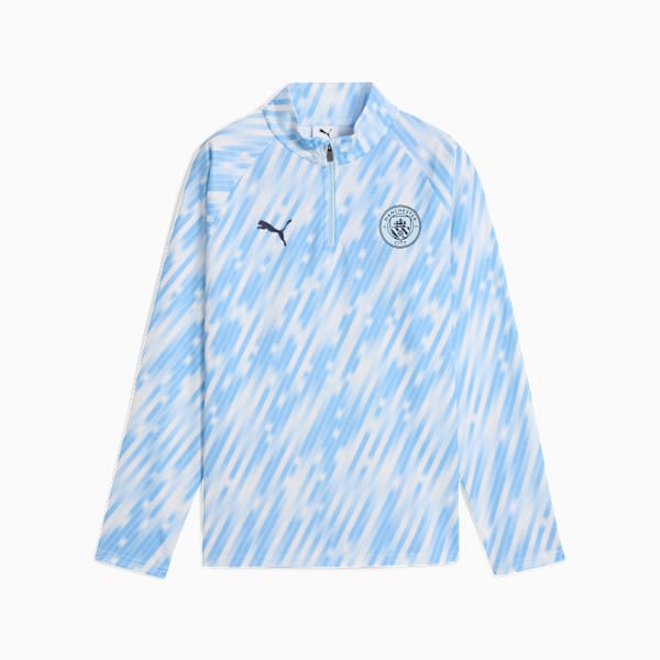 Manchester City Pre-match Quarter-Zip Top Youth, Silver Sky, extralarge-GBR