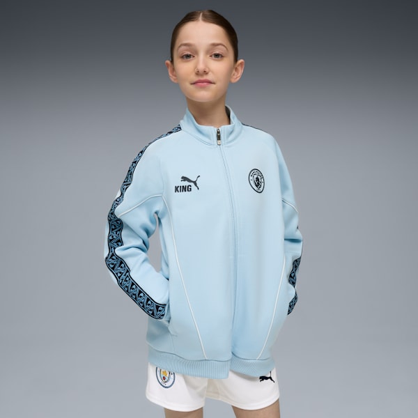 Manchester City KING Anthem Jacket Big Kids, Silver Sky-Deep Navy, extralarge