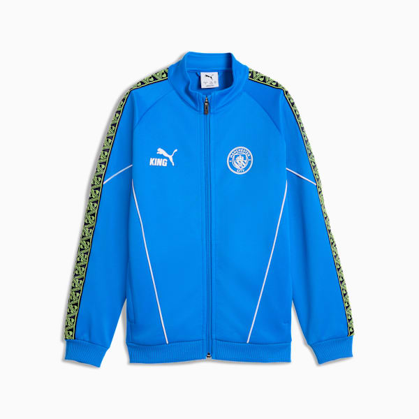 Manchester City KING Anthem Jacket Big Kids, Hyperlink Blue-Pro Green, extralarge