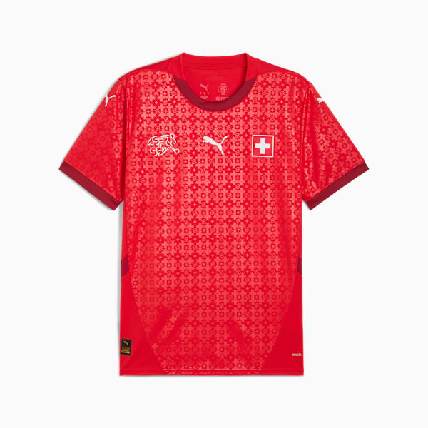 Switzerland Women's Team 2025 Home Jersey Men, PUMA Red-Dark Crimson, extralarge