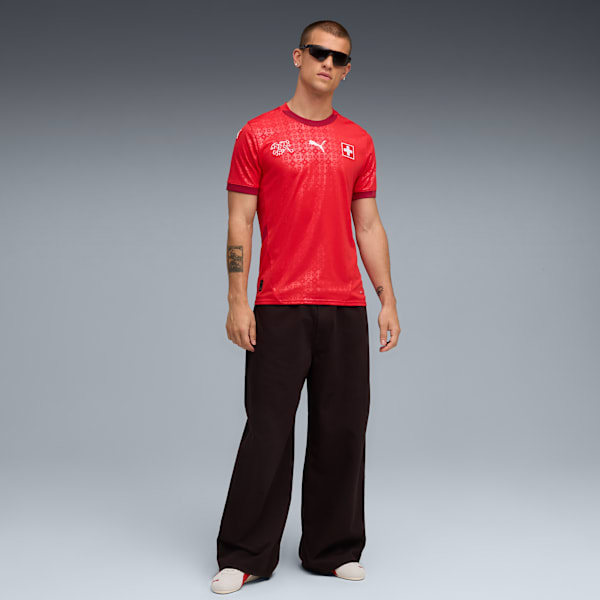 Switzerland Women's Team 2025 Home Jersey Men, PUMA Red-Dark Crimson, extralarge