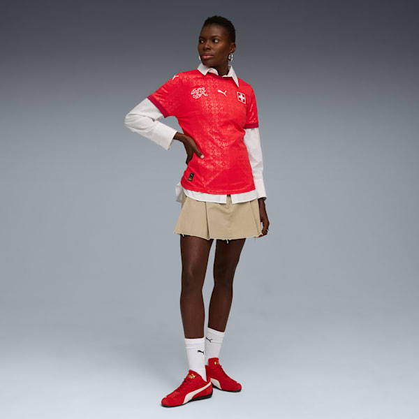 Switzerland Women's Team 2025 Home Jersey Women, PUMA Red-Dark Crimson, extralarge-GBR