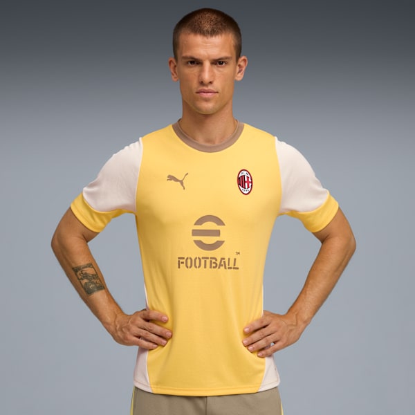 AC Milan Training Jersey Men, Sunny Yellow-Velvet Moss, extralarge
