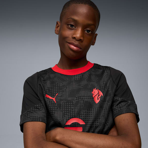 AC Milan Training Jersey Youth, PUMA Black-For All Time Red, extralarge-GBR