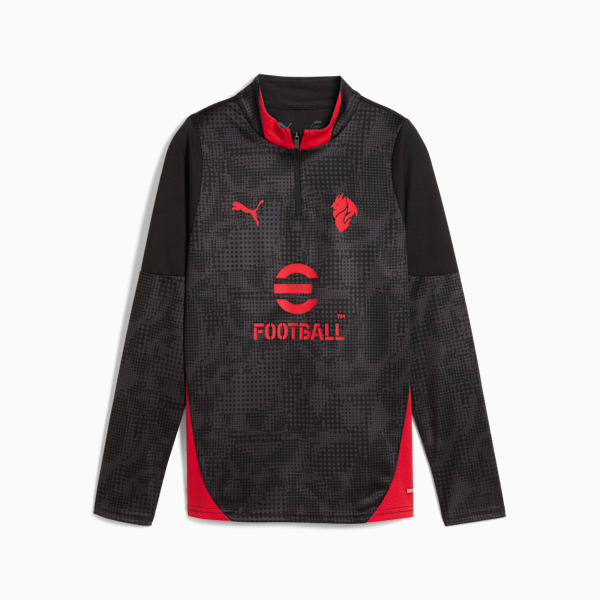 AC Milan Training Quarter-Zip Top Youth, PUMA Black-For All Time Red, extralarge-GBR