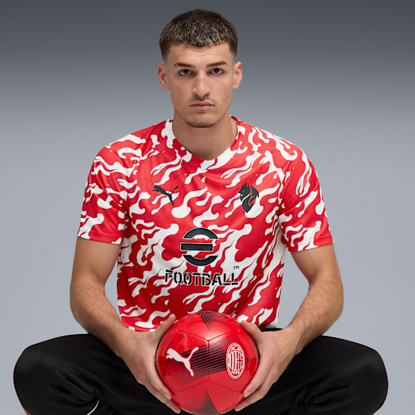 AC Milan Pre-match Jersey Men, PUMA White-For All Time Red, extralarge