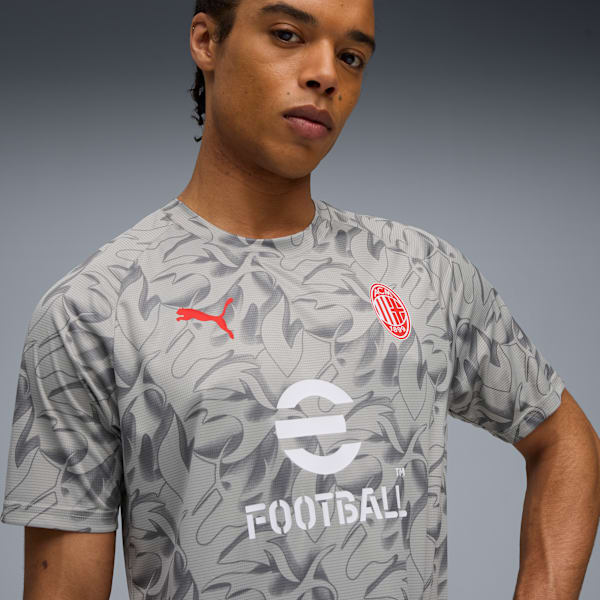 AC Milan Pre-match Jersey Men, Smokey Gray-PUMA White, extralarge