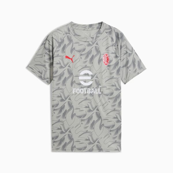 AC Milan Pre-match Jersey Youth, Smokey Gray-PUMA White, extralarge-GBR