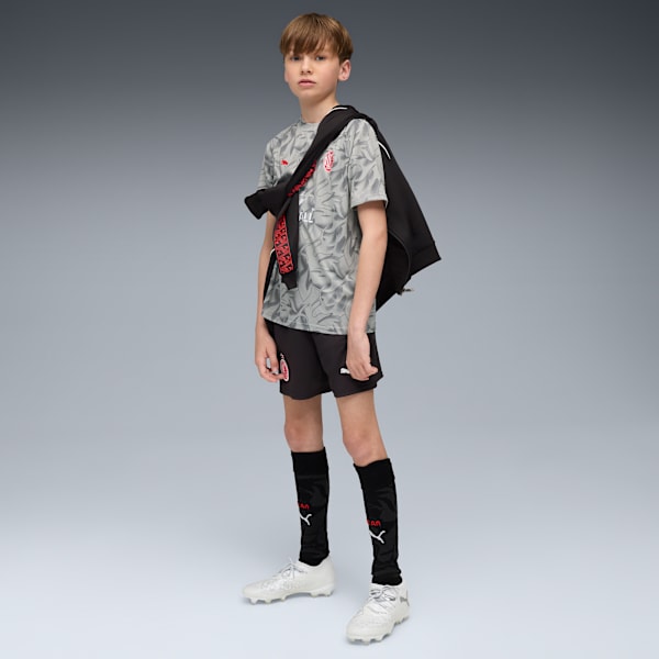 キッズ 2025-26 ACミラン プレマッチ 半袖 シャツ, Smokey Gray-PUMA White, extralarge-JPN
