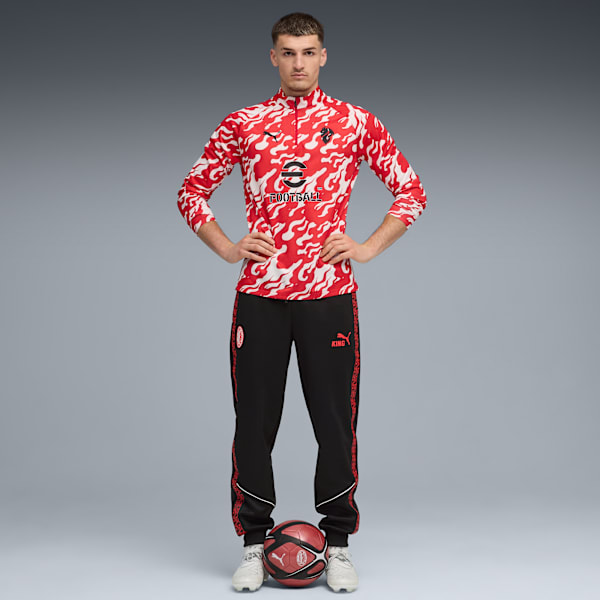 ACM Warm Up 1/4 Zip Top Men, PUMA White-For All Time Red, extralarge