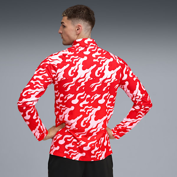 ACM Warm Up 1/4 Zip Top Men, PUMA White-For All Time Red, extralarge