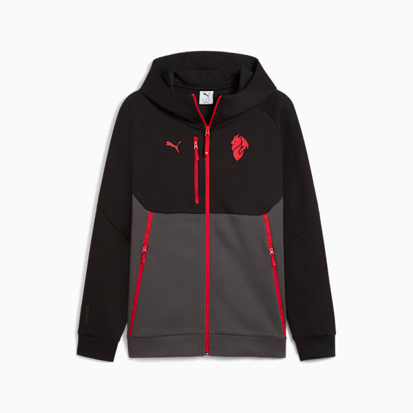 AC Milan PUMATECH Full-Zip Hoodie Men, PUMA Black-For All Time Red, extralarge-GBR