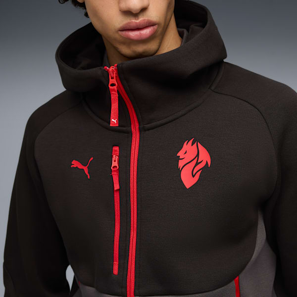 AC Milan PUMATECH Full-Zip Hoodie Men, PUMA Black-For All Time Red, extralarge-GBR