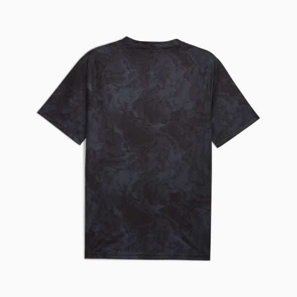 Dark grey PUMA t-shirt for adults with a subtle, all-over pattern.