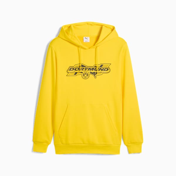 Borussia Dortmund FtblCulture Hoodie Men, Faster Yellow-PUMA Black, extralarge