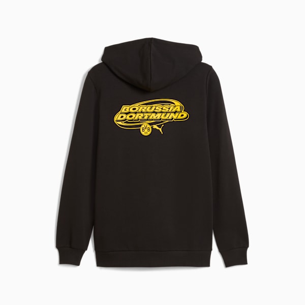 BVB FtblCltr Hood Sweat Jkt Men, PUMA Black-Faster Yellow, extralarge