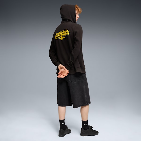 BVB FtblCltr Hood Sweat Jkt Men, PUMA Black-Faster Yellow, extralarge